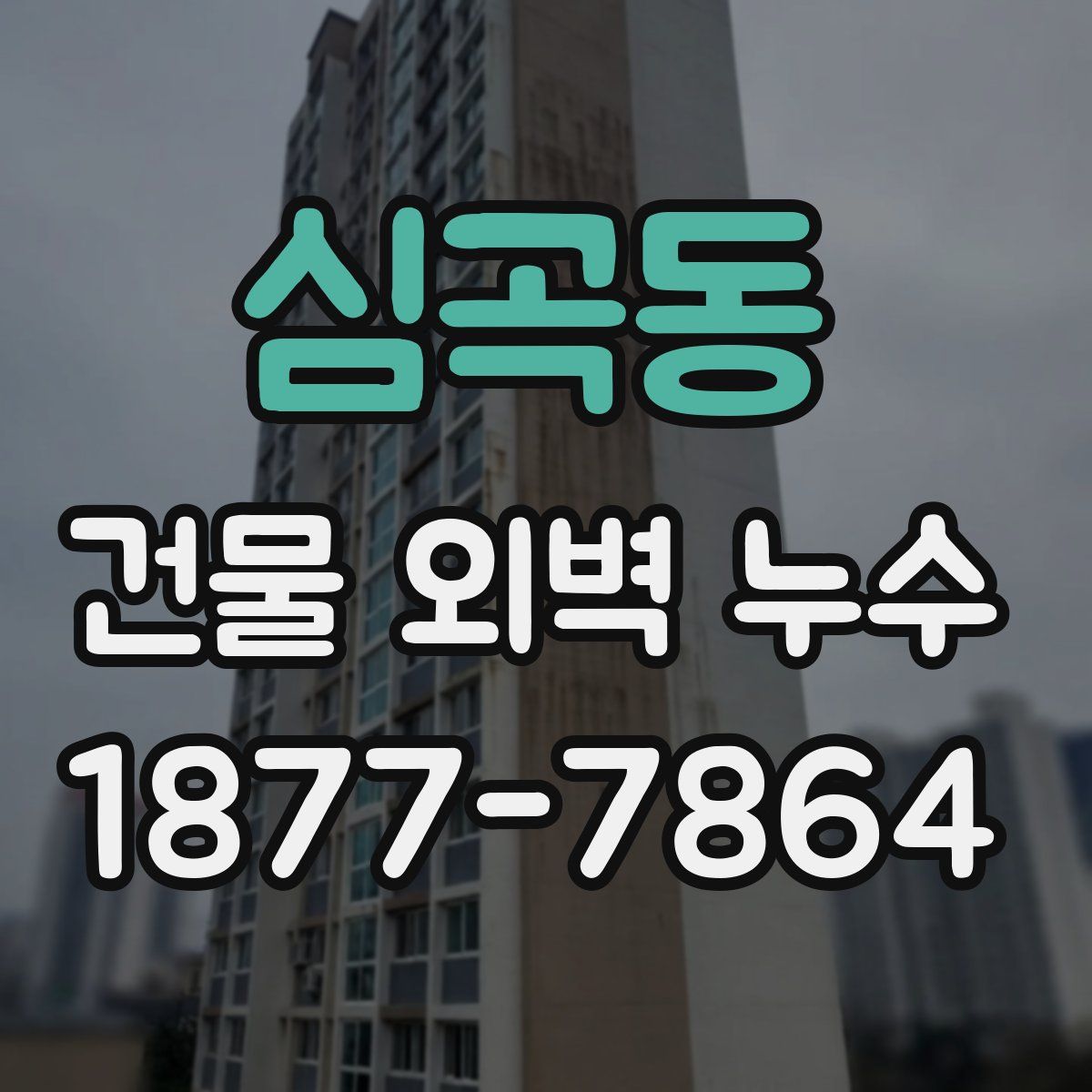 심곡동 건물 외벽 누수