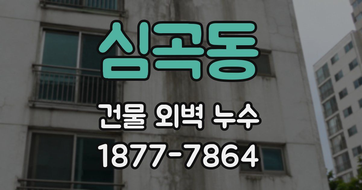 심곡동 건물 외벽 누수