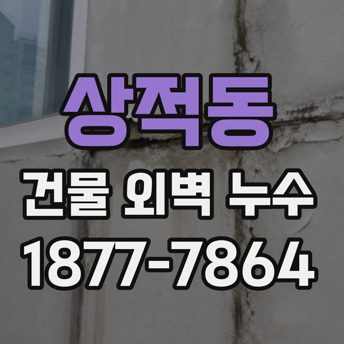 상적동 건물 외벽 누수