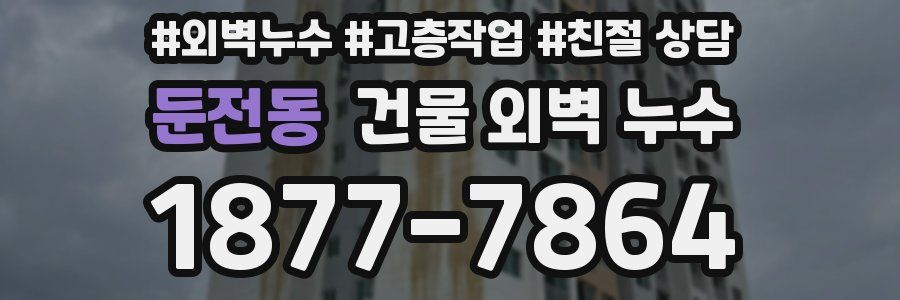둔전동 건물 외벽 누수