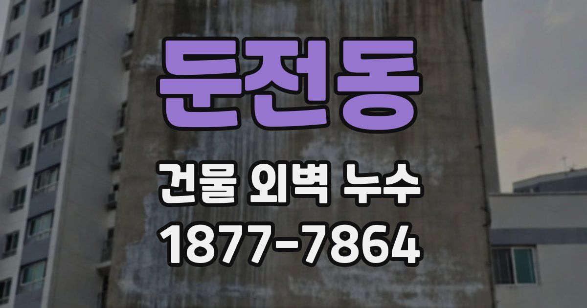 둔전동 건물 외벽 누수