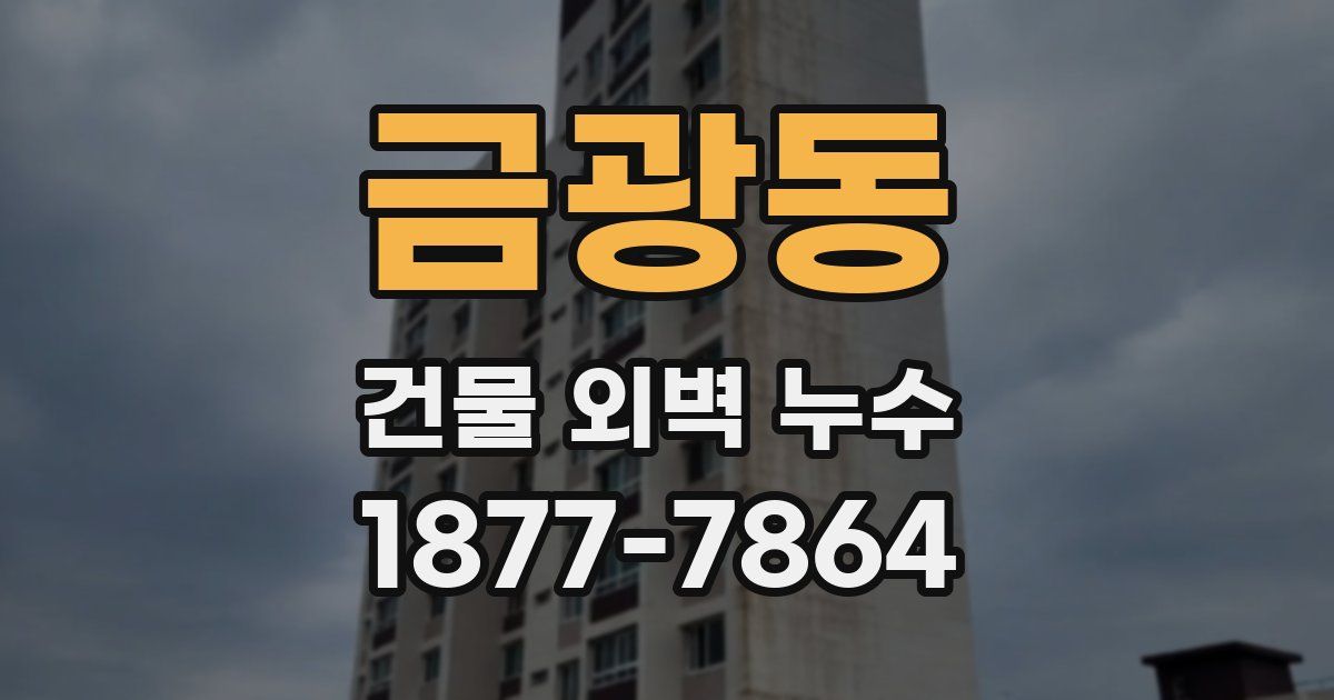 금광동 건물 외벽 누수