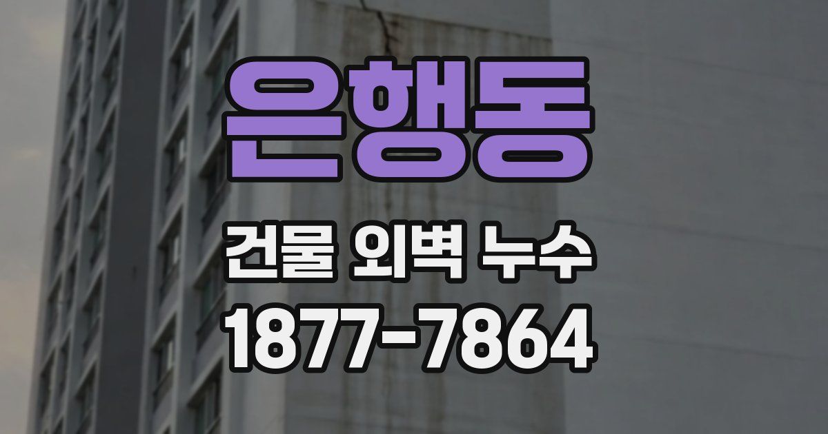 은행동 건물 외벽 누수