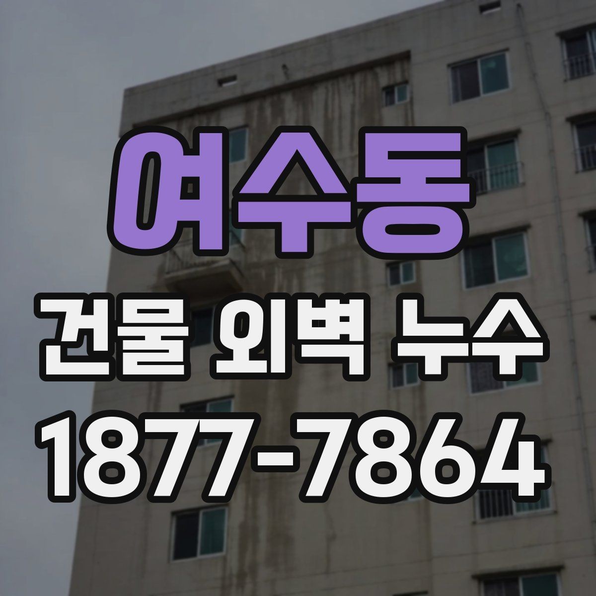 여수동 건물 외벽 누수 발생 후 응급 대응 방법