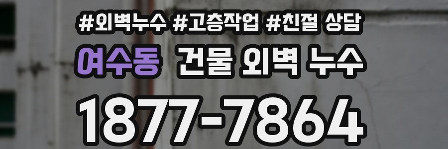 여수동 건물 외벽 누수