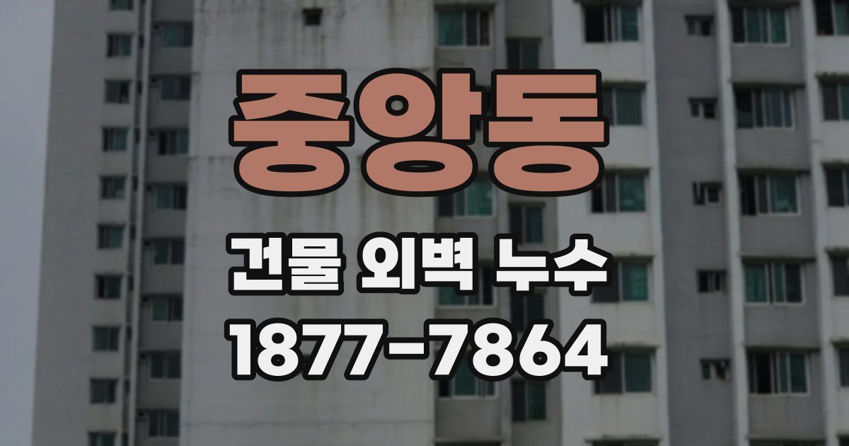 중앙동 건물 외벽 누수