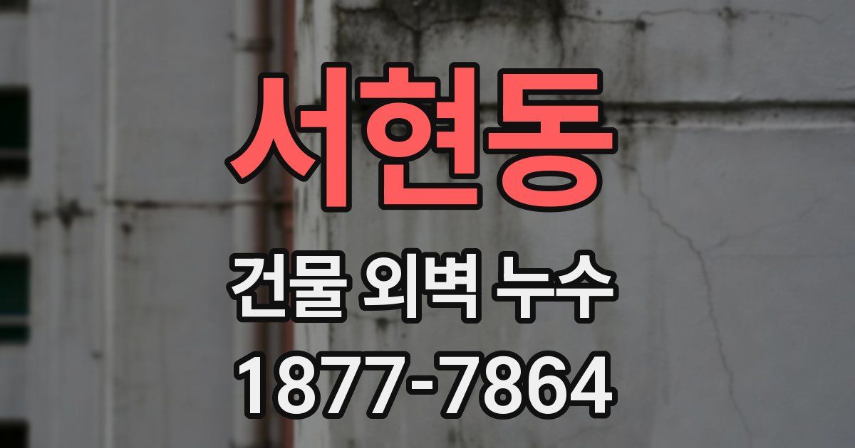 서현동 건물 외벽 누수