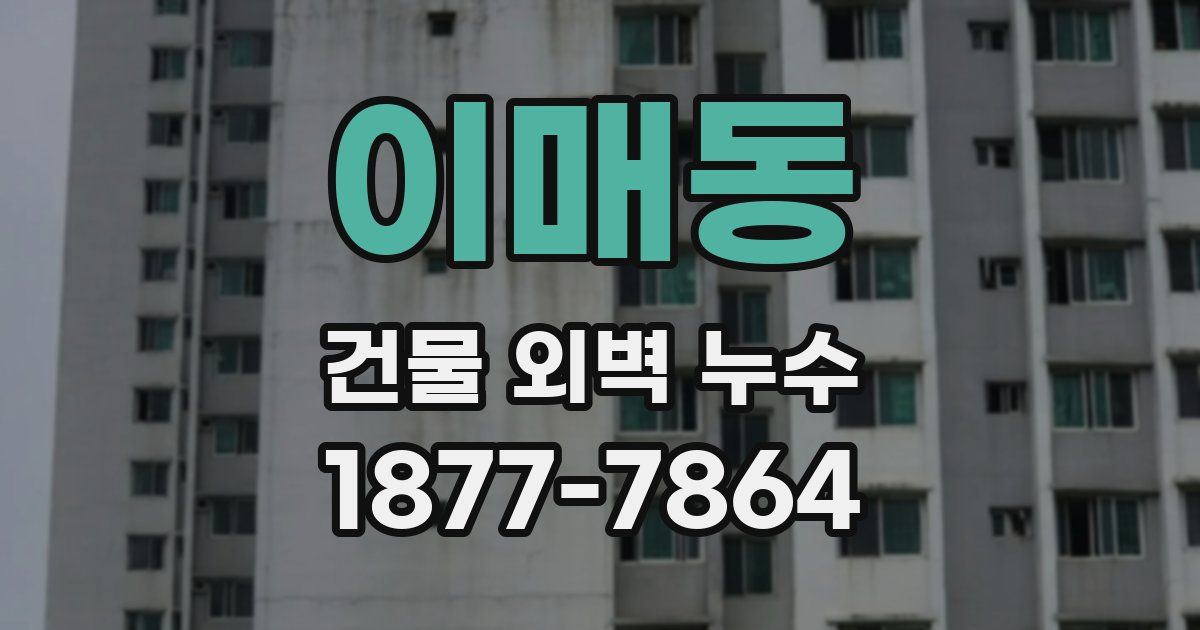 이매동 건물 외벽 누수