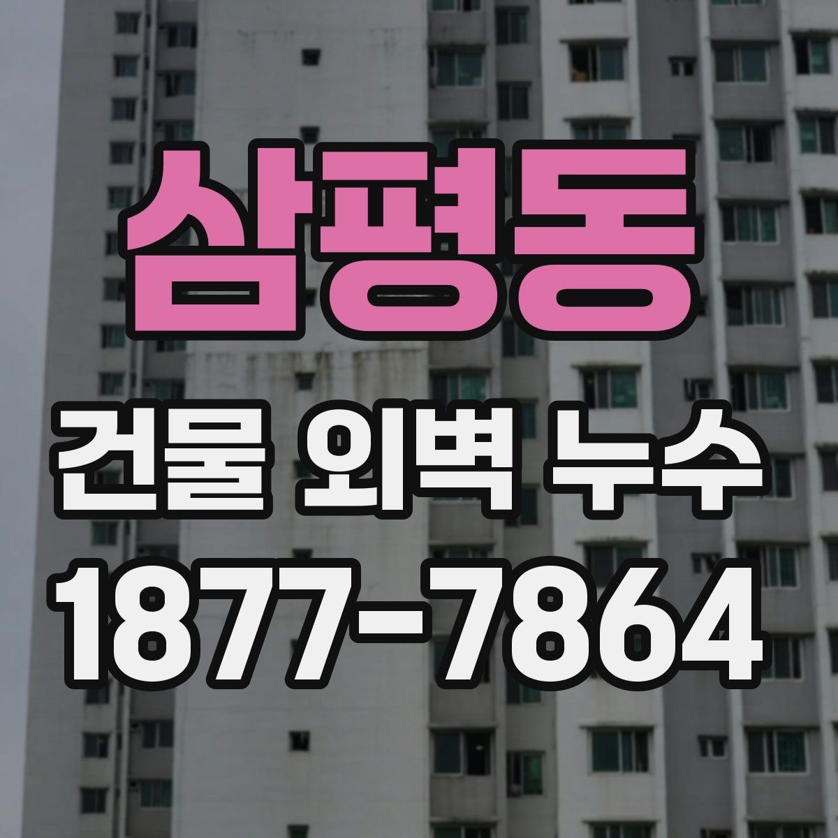 삼평동 건물 외벽 누수