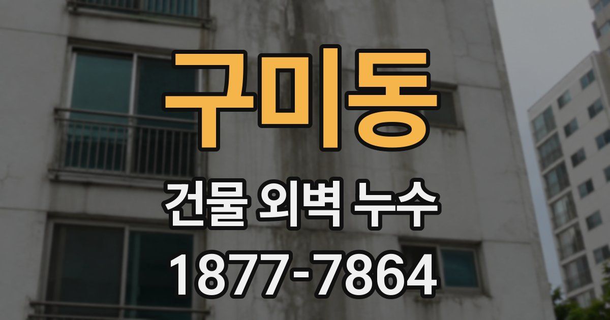 구미동 건물 외벽 누수
