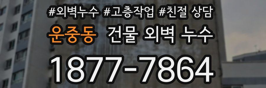 운중동 건물 외벽 누수