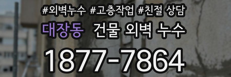 대장동 건물 외벽 누수