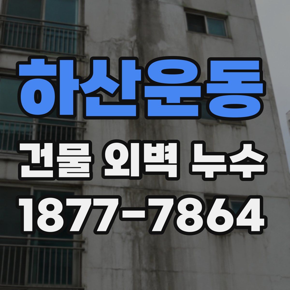 하산운동 건물 외벽 누수