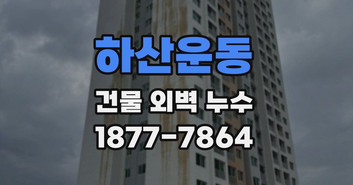 하산운동 건물 외벽 누수