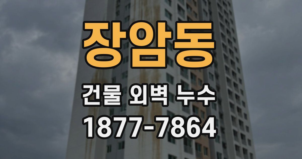 장암동 건물 외벽 누수