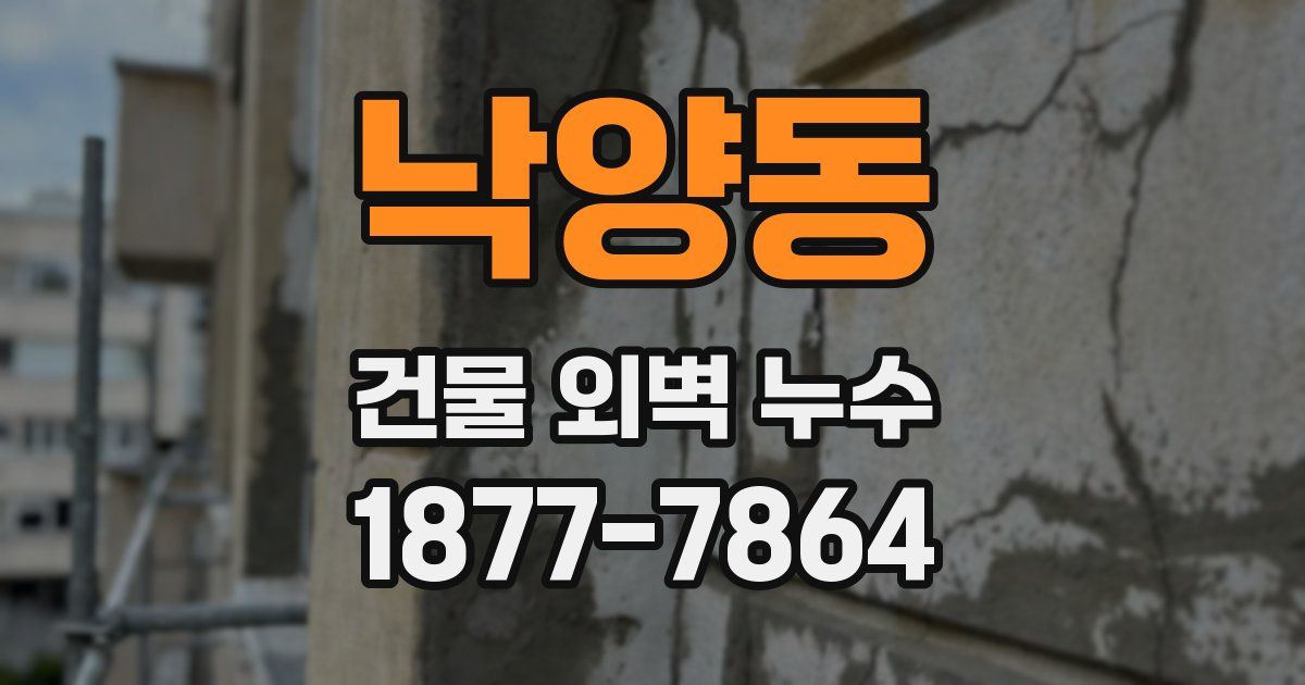 낙양동 건물 외벽 누수