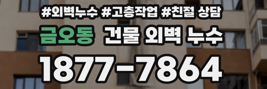 금오동 건물 외벽 누수