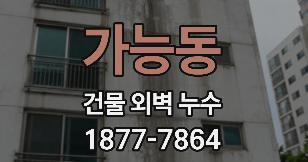 가능동 건물 외벽 누수