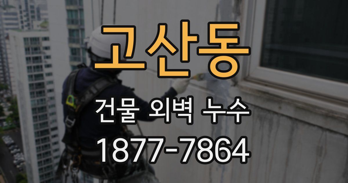 고산동 건물 외벽 누수