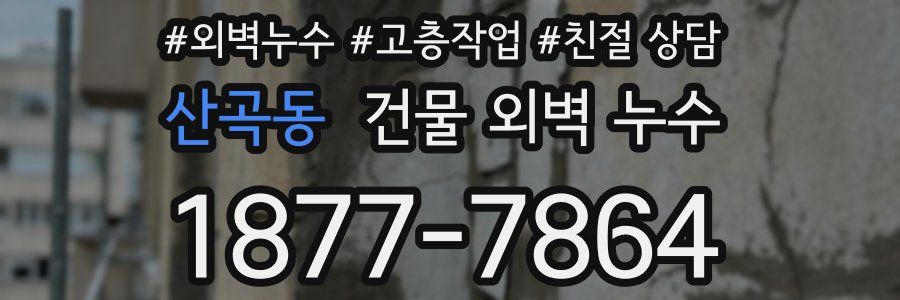 산곡동 건물 외벽 누수