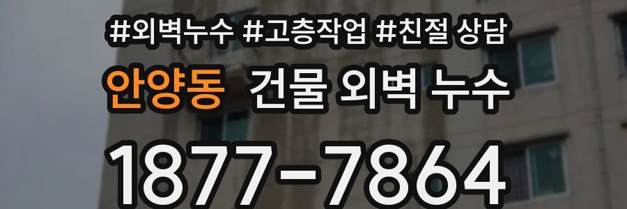 안양동 건물 외벽 누수