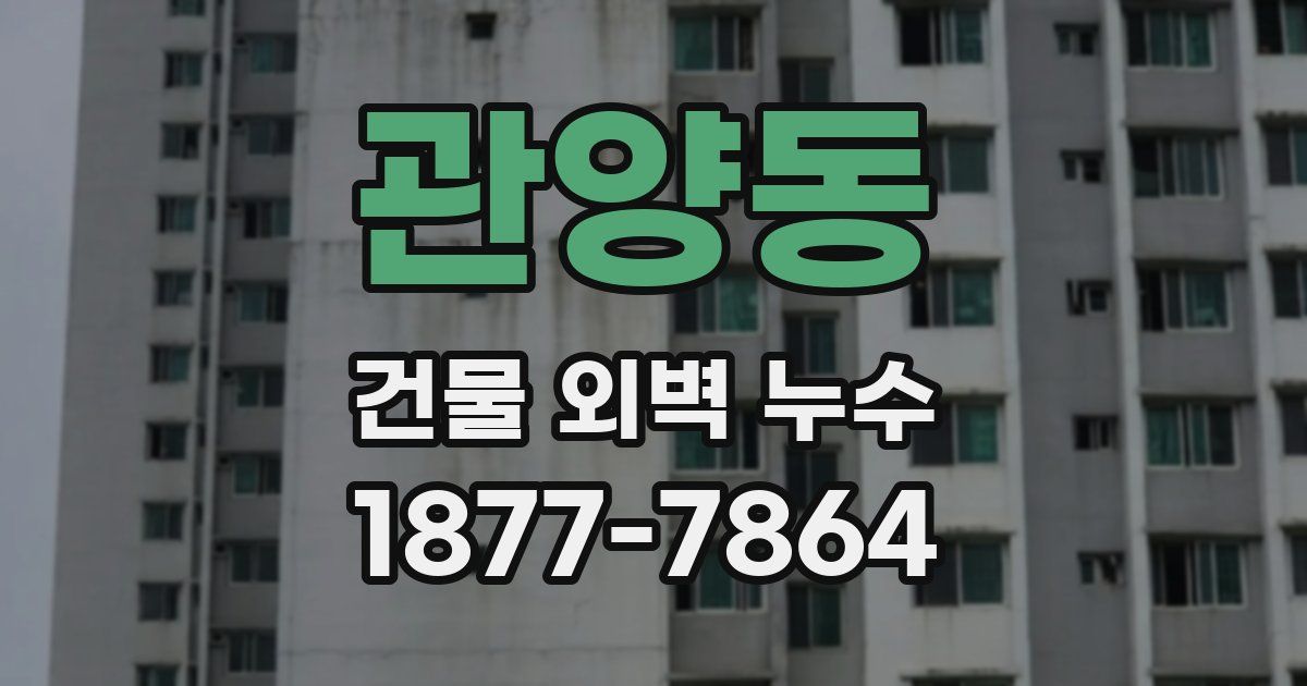 관양동 건물 외벽 누수