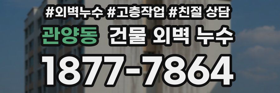 관양동 건물 외벽 누수