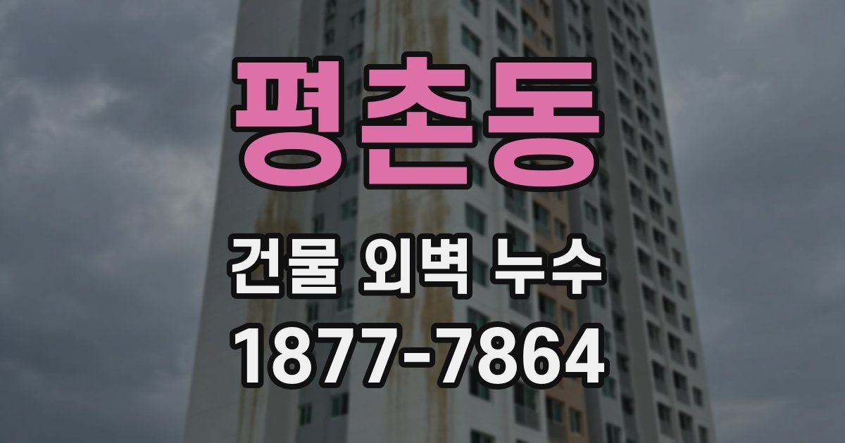 평촌동 건물 외벽 누수