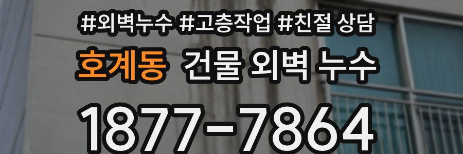 호계동 건물 외벽 누수