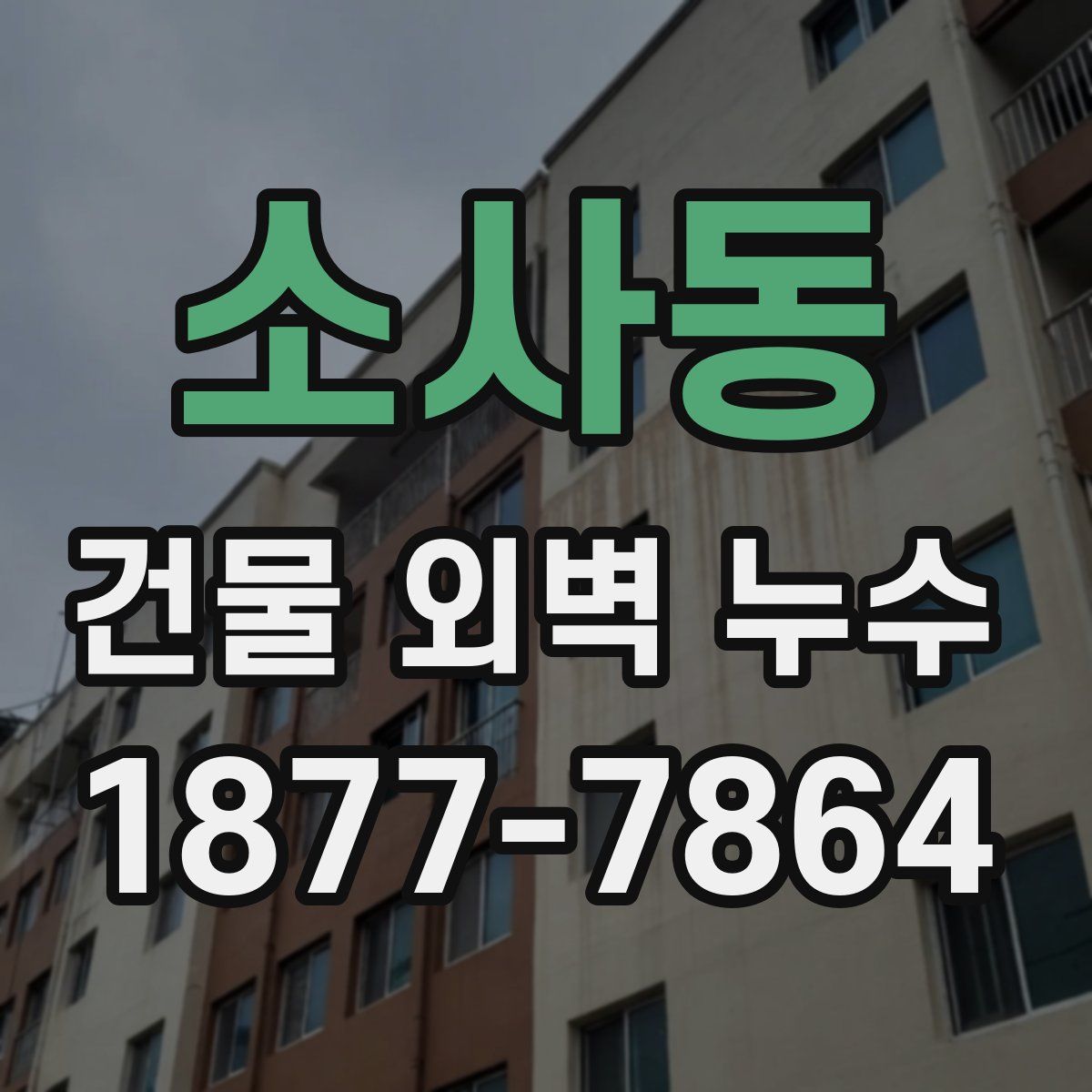 소사동 건물 외벽 누수