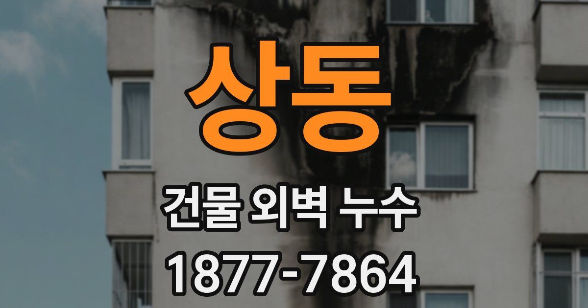 상동 건물 외벽 누수