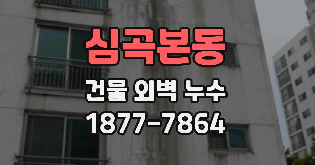 심곡본동 건물 외벽 누수