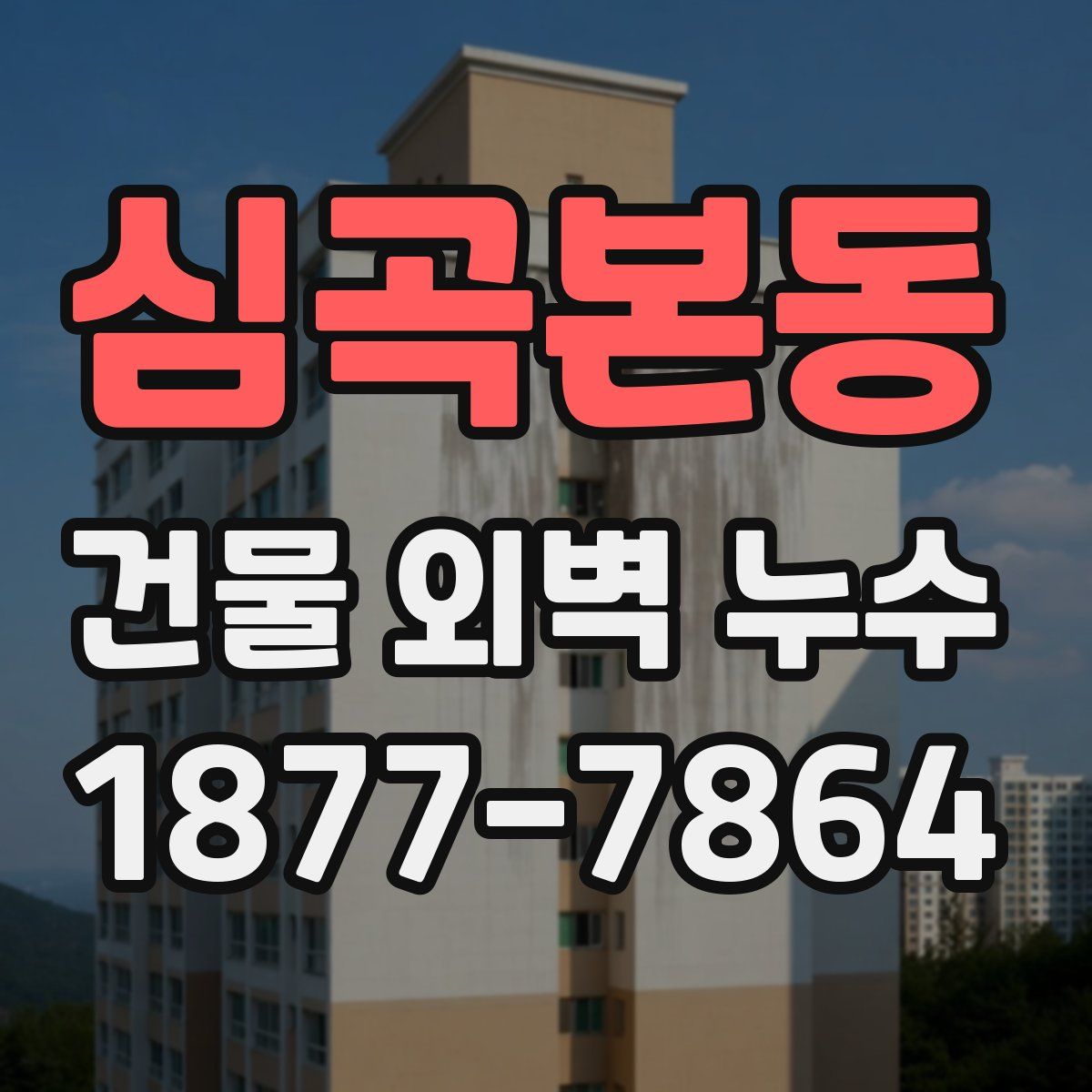 심곡본동 건물 외벽 누수