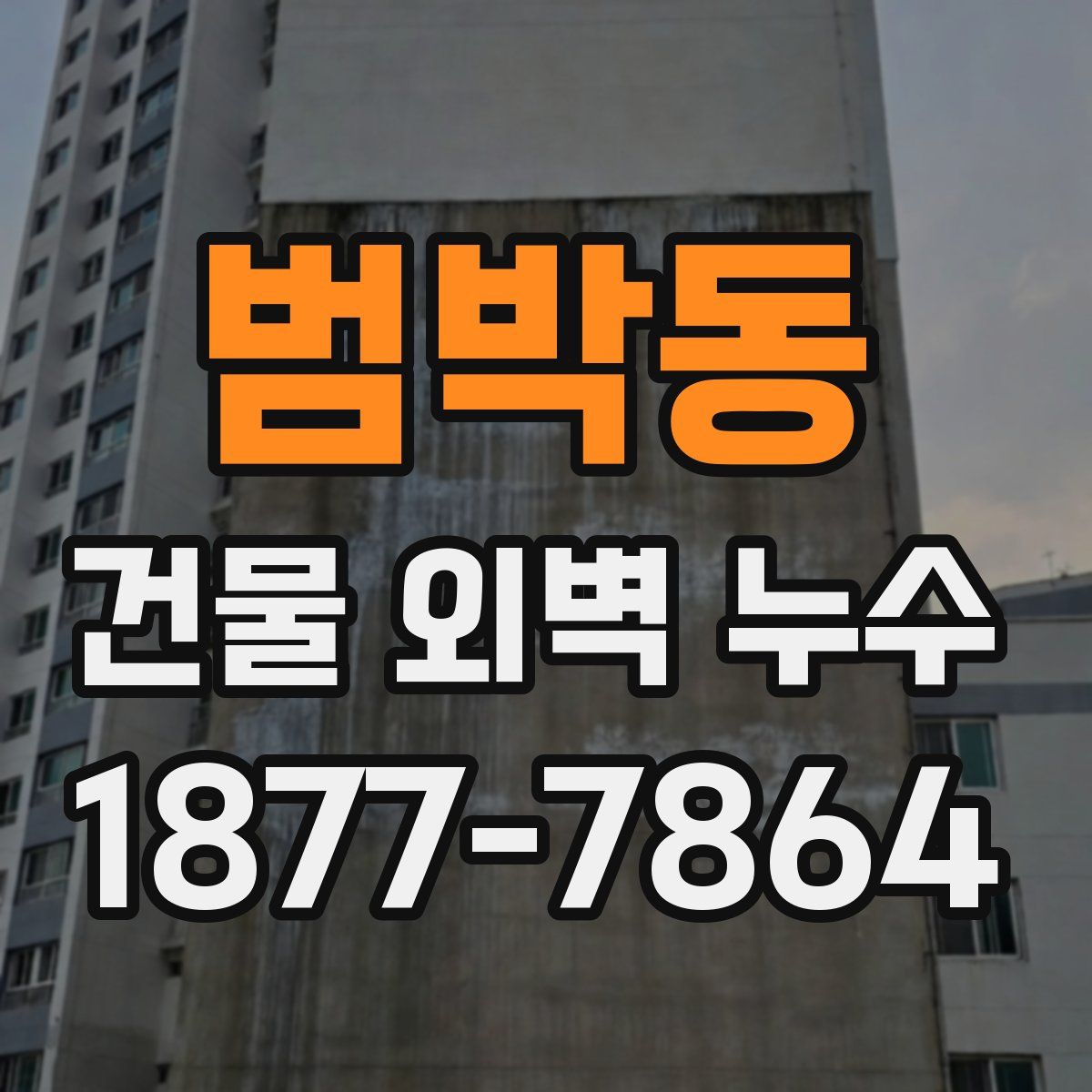 범박동 건물 외벽 누수