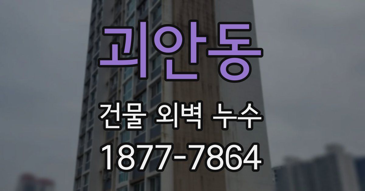 괴안동 건물 외벽 누수