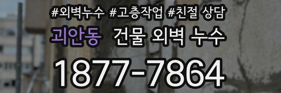 괴안동 건물 외벽 누수