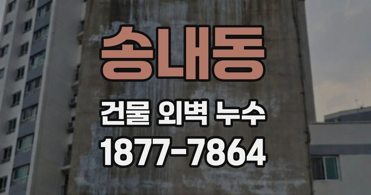 송내동 건물 외벽 누수