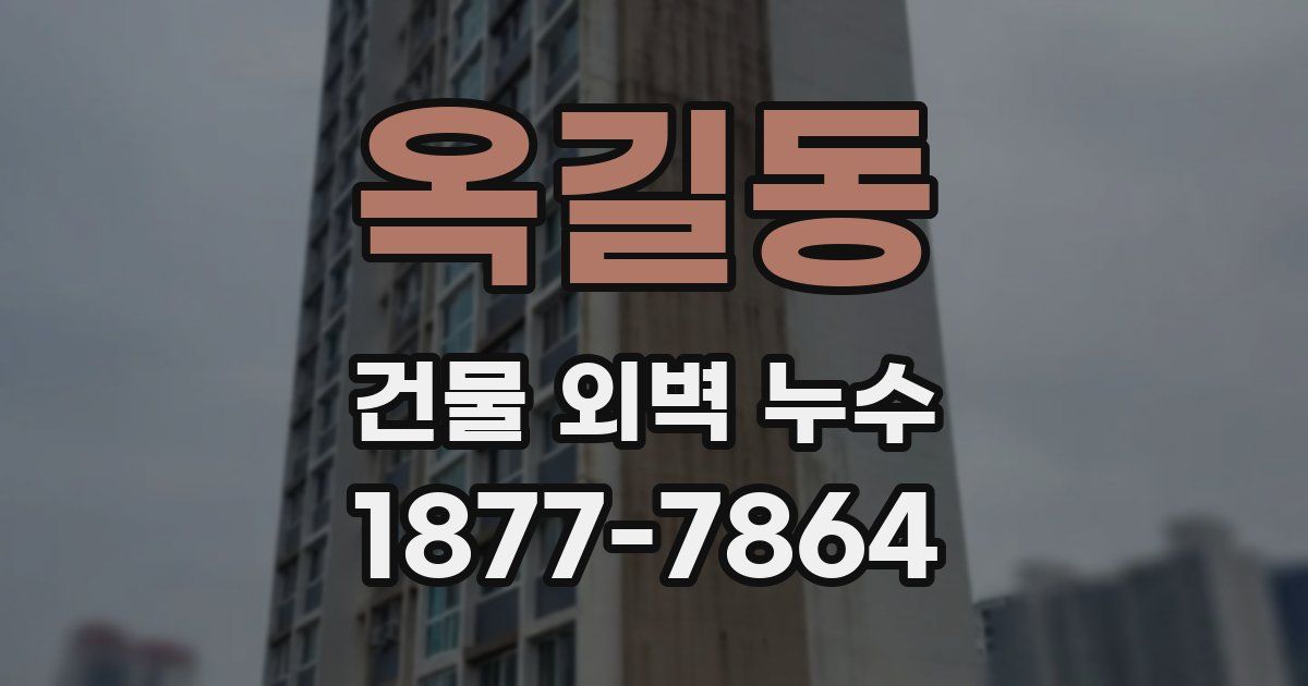옥길동 건물 외벽 누수