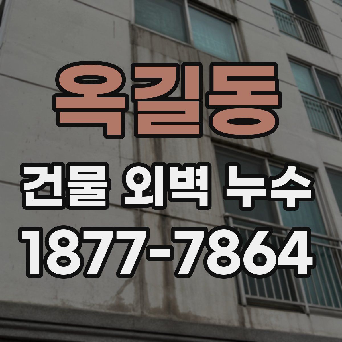 옥길동 건물 외벽 누수