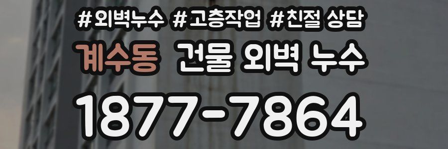 계수동 건물 외벽 누수