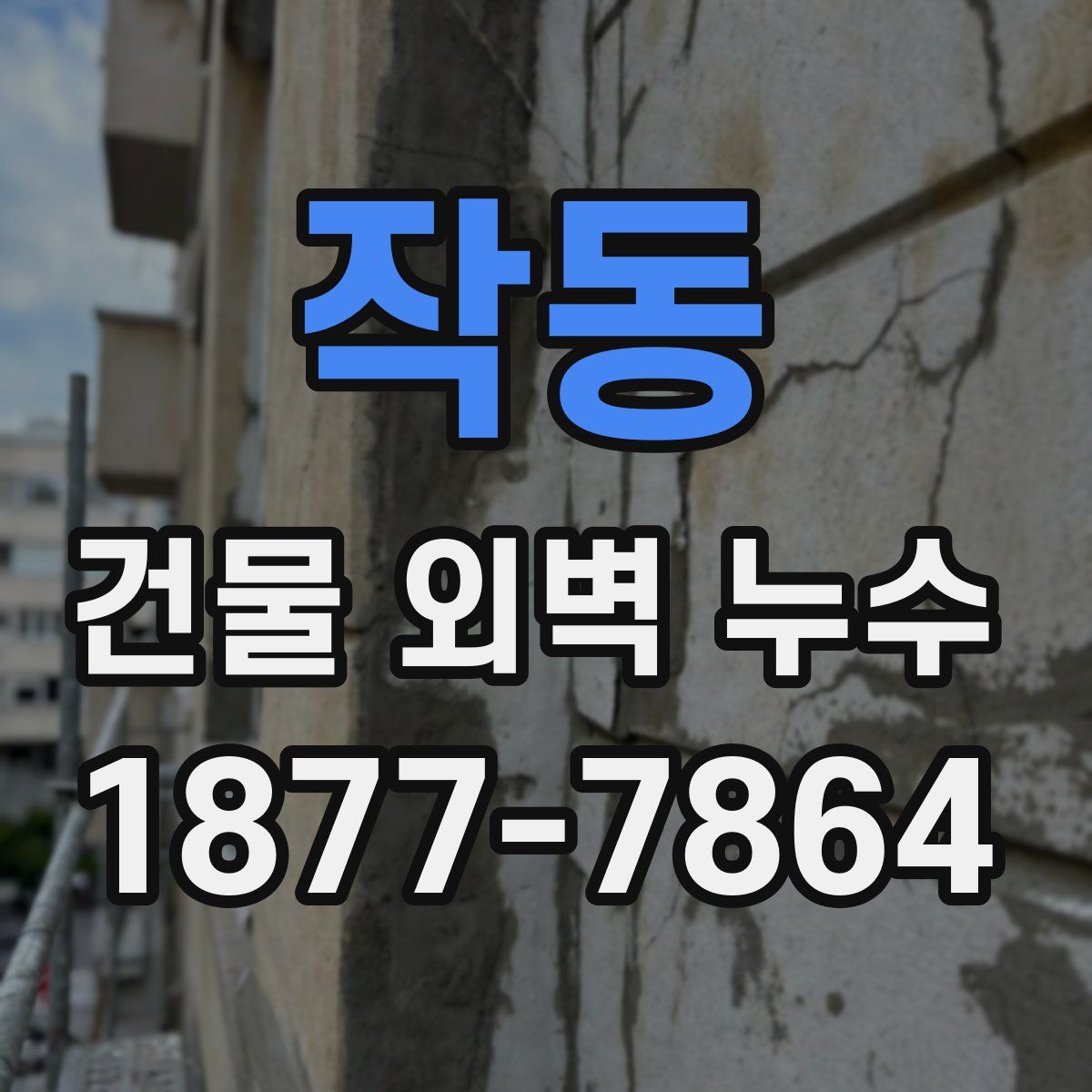 작동 건물 외벽 누수