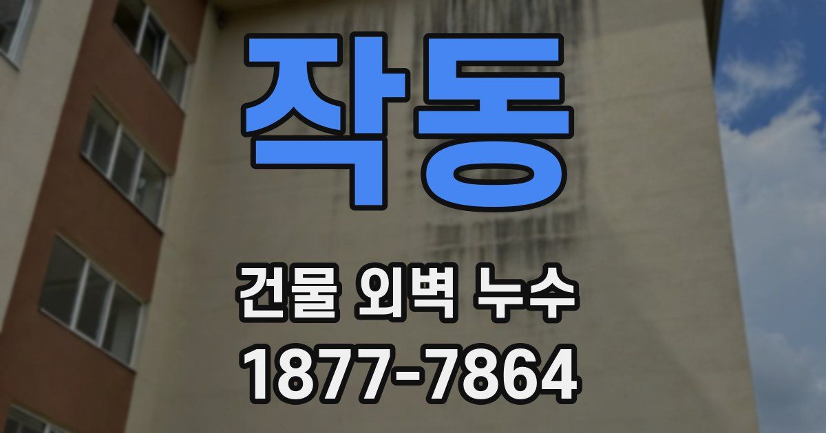 작동 건물 외벽 누수