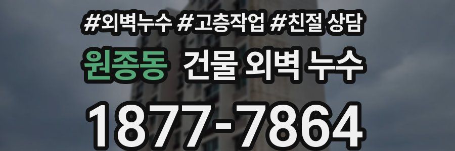 원종동 건물 외벽 누수