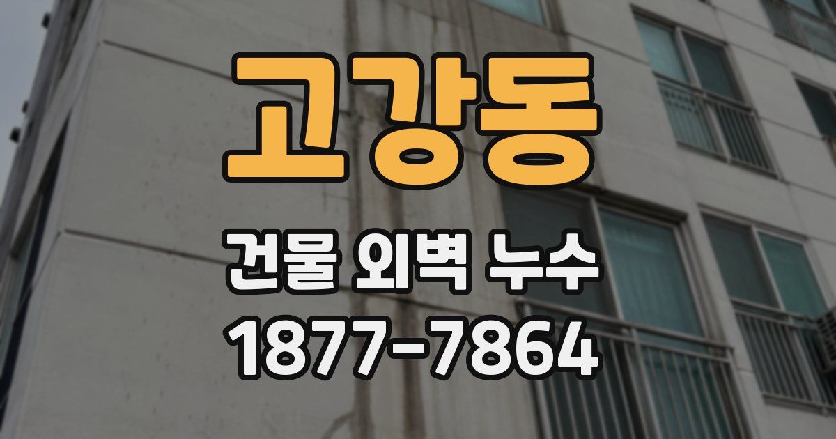 고강동 건물 외벽 누수