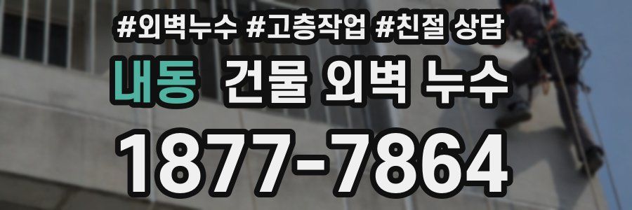 내동 건물 외벽 누수