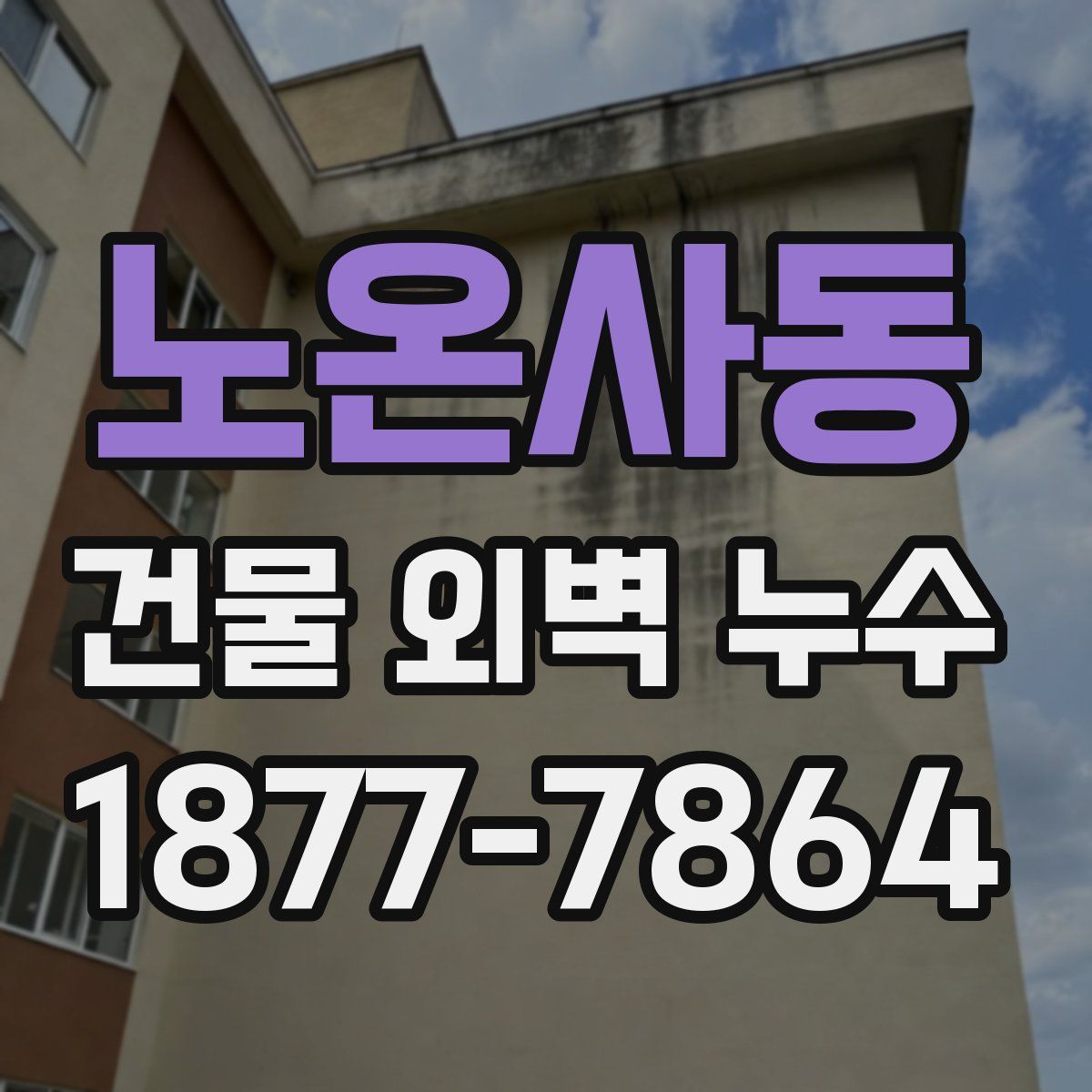 노온사동 건물 외벽 누수