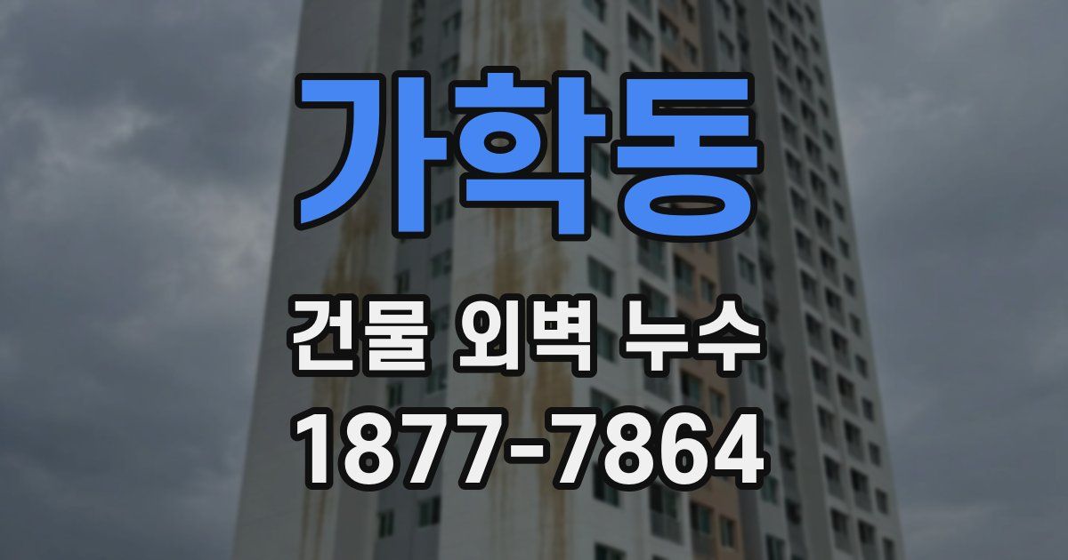 가학동 건물 외벽 누수