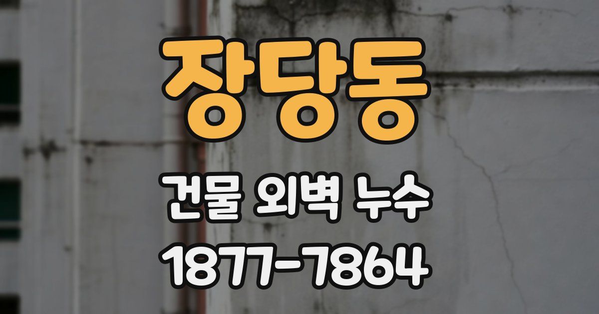 장당동 건물 외벽 누수