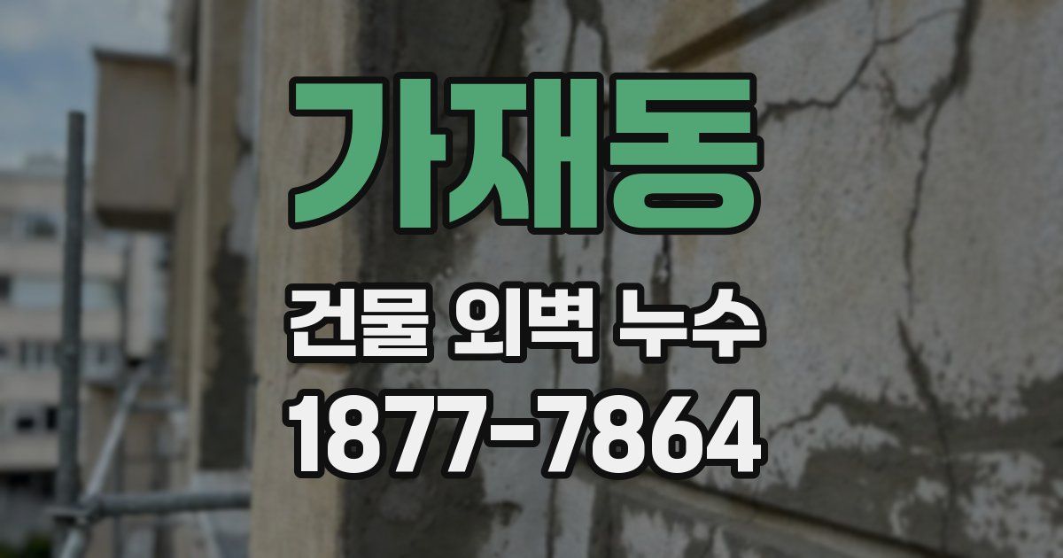 가재동 건물 외벽 누수