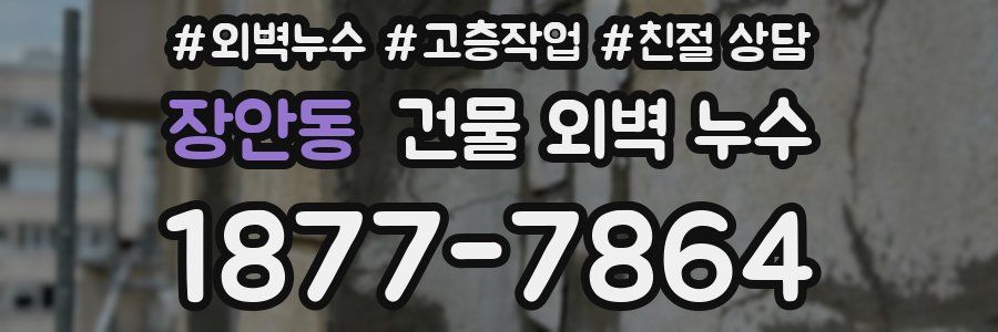 장안동 건물 외벽 누수